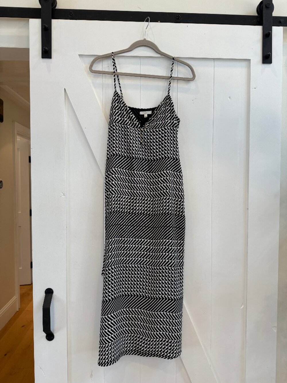 Shira Geometric Print Sleeveless in Midnight, Size S